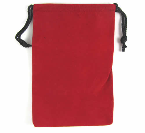 KOP04185 Red Large Cloth Dice Bag (6in x 9in) Koplow Games Main Image