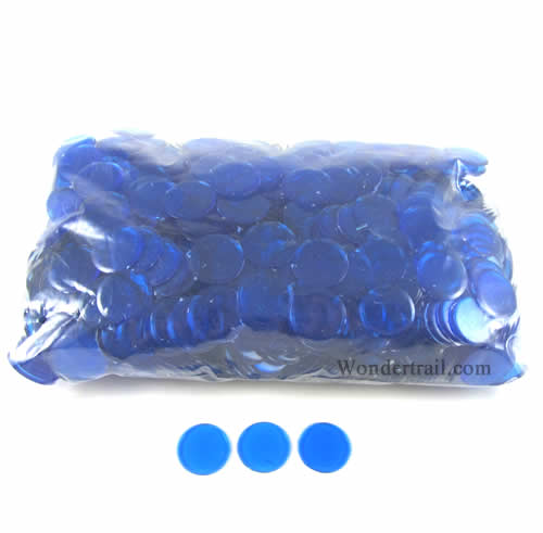 KOP04280 Blue Plastic Counting Sorting Chips 19MM (3/4in) Pack of 1000 Main Image