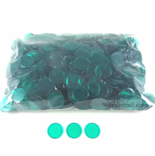 KOP04281 Green Plastic Counting Sorting Chips 19MM (3/4in) Pack of 1000 Main Image