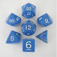 KOP06036 Blue Jumbo Dice with White Numbers D6 24mm (15/16in) Set of 7 Main Image