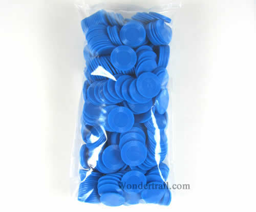KOP06993E500 Blue Mini Poker Chips Plastic 7/8in Bulk Approx. 500 Main Image