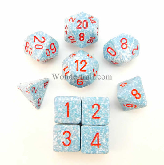 KOP09988 Air Elemental Dice with Red Numbers 16mm (5/8in) Set of 10 Main Image