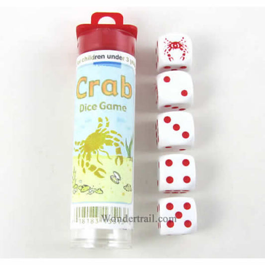 KOP13513 Crab Dice Game with 5 White Dice Koplow Games Main Image