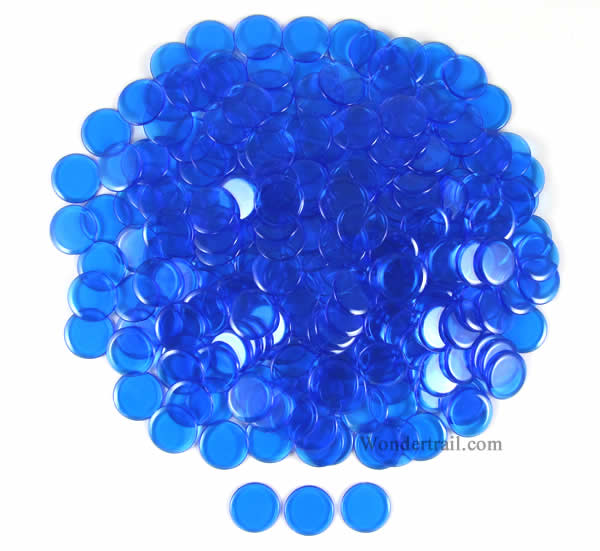 KOP16246 Blue Extra Thick Plastic Sorting Chips 19MM (3/4in) Pack of 250 Main Image