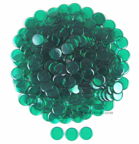 KOP16249 Green Extra Thick Plastic Sorting Chips 19MM (3/4in) Pack of 250 Main Image