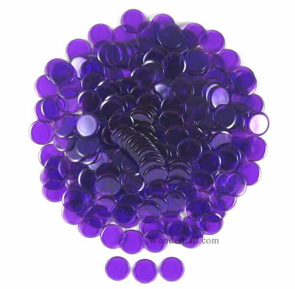 KOP16255 Purple Extra Thick Plastic Sorting Chips 19MM (3/4in) Pack of 250 Main Image