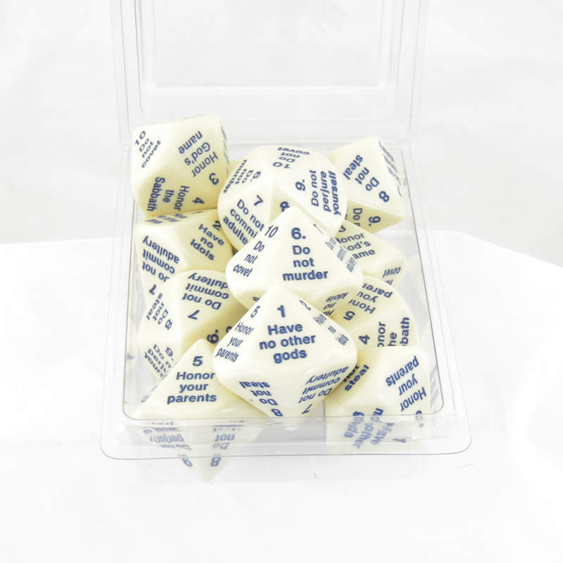 KOP16867 The Ten Commandments Dice D10 29mm (1.14in) Pack of 12 Main Image