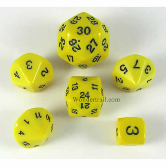 KOP17925 Yellow Special Who Knew 6 Dice Set Koplow Games Main Image