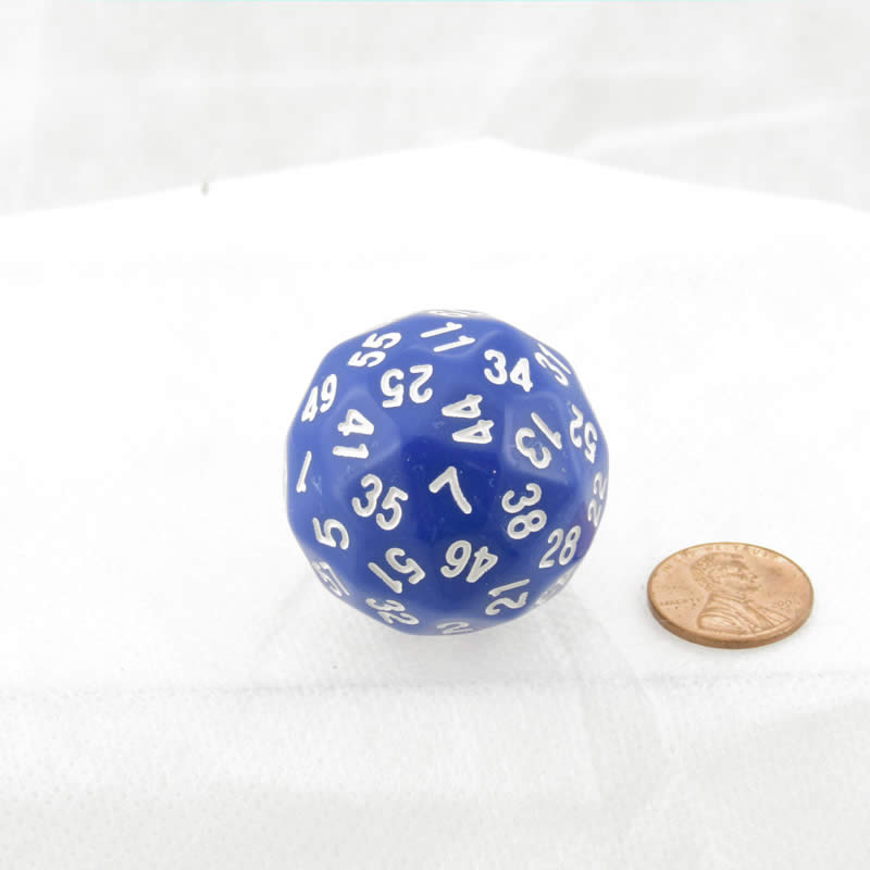 KOP18500 Blue Opaque Dice with White Numbers D60 35mm (1.37in) Pack of 1 Main Image