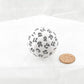 KOP18503 White Opaque Dice with Black Numbers D60 35mm (1.37in) Pack of 1 Main Image