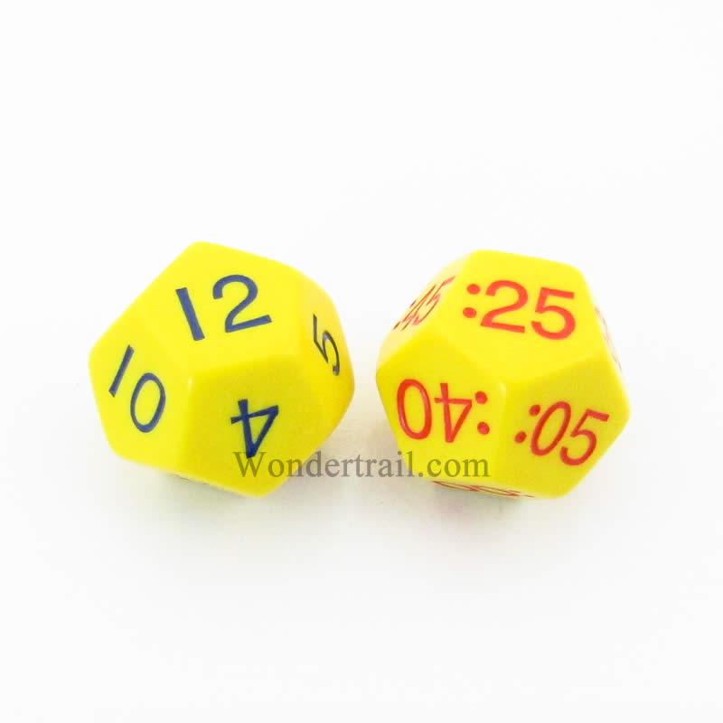 KOP18847 Time Dice Daytime with Hours and Minuets Numbers 29mm Pack of 2 Main Image