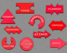 LAOTS038RED Command Token Set (Opaque Red) by Litko Games Main Image
