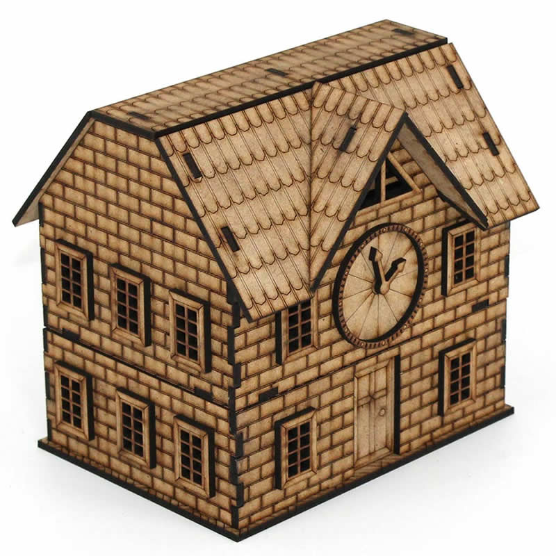 LCW1106 Bella The Town Hall 28mm Scale Miniature Terrain Laser Craft Workshop Main Image