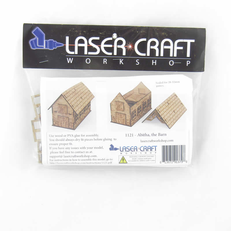 LCW1121 Abitha the Barn 28mm Scale Miniature Terrain Laser Craft Workshop 2nd Image
