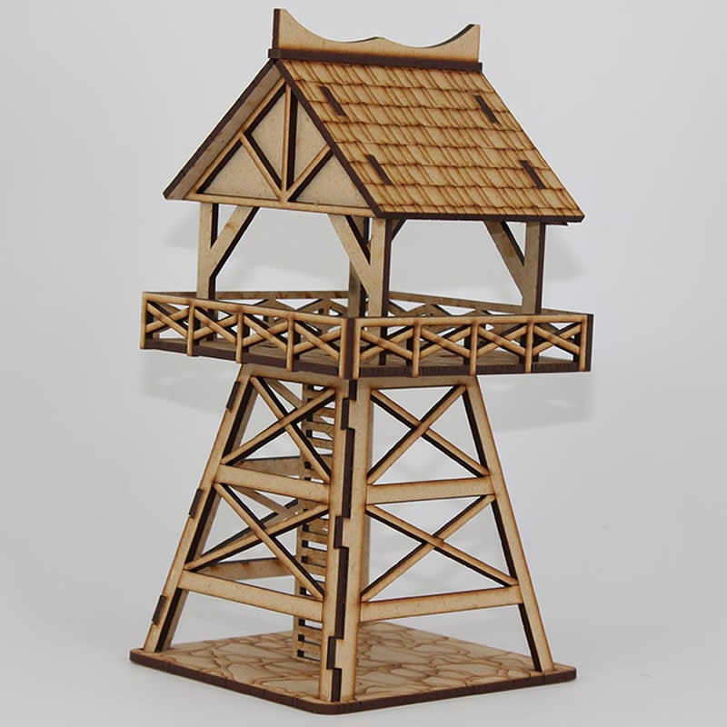 LCW1230 Jenash Town Guard Tower 28mm Scale Miniature Terrain Laser Craft 3rd Image