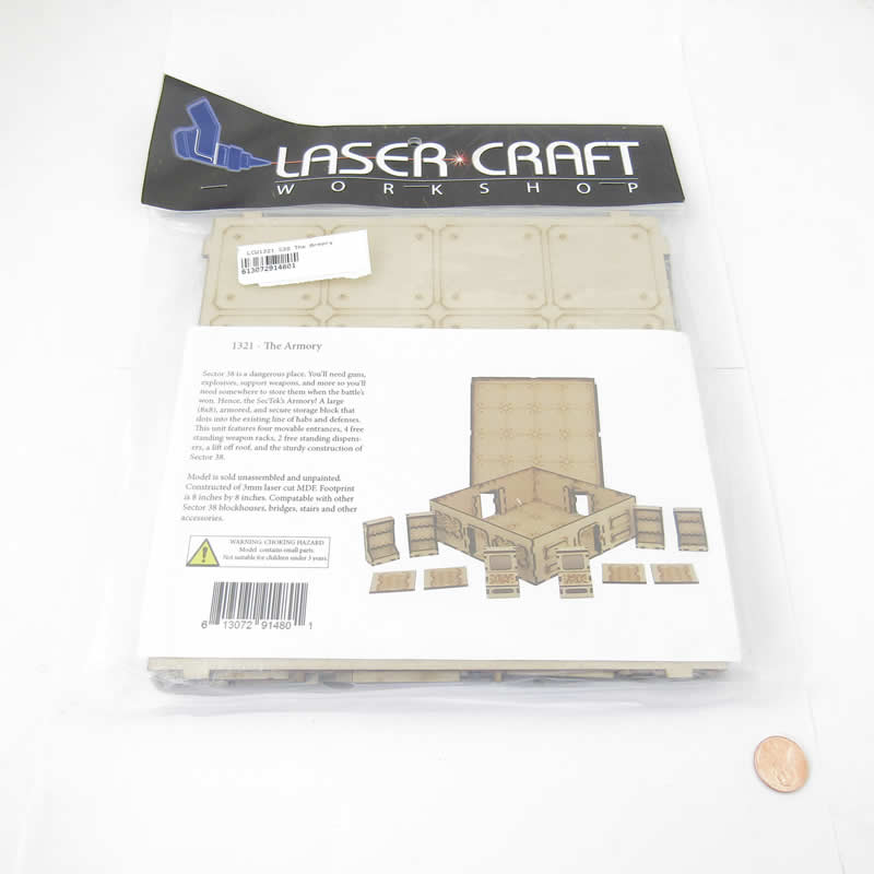 LCW1321 The Armory 8 x 8 Fortified Terrain Building Laser Craft 2nd Image