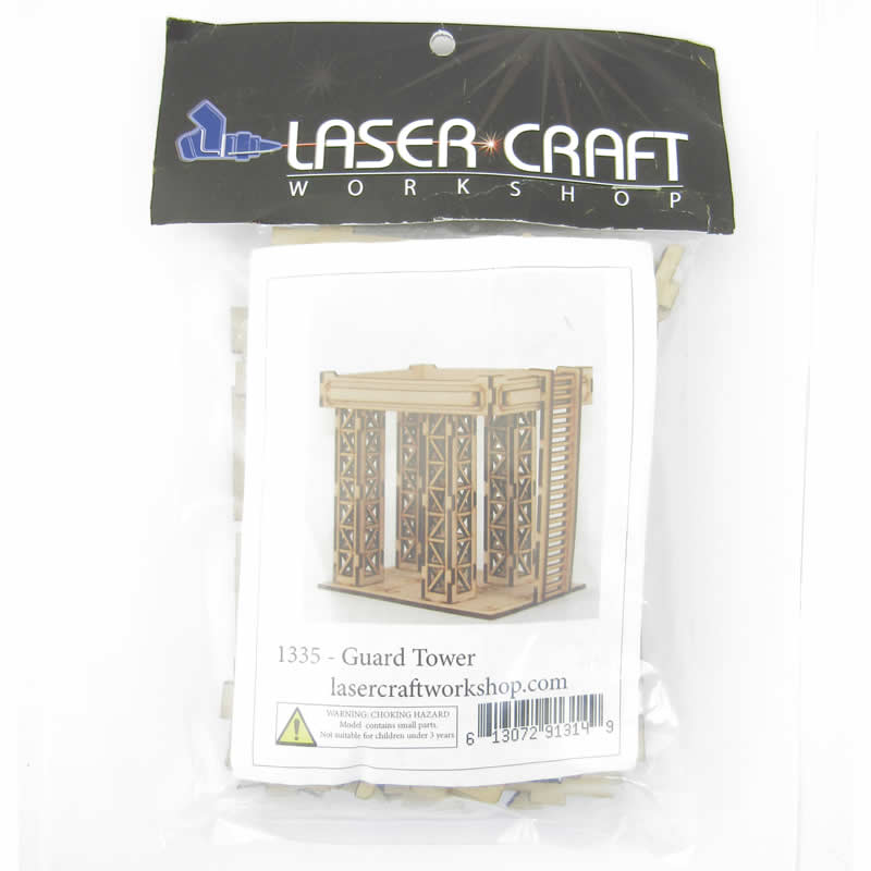 LCW1335 Guard Tower Building 6 Inches Tall 28mm Miniature Terrain Laser Craft 2nd Image