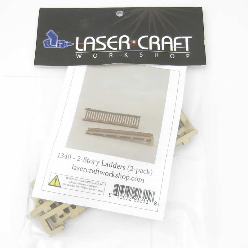 LCW1340 2 Story Ladders Pack of 2 28mm Scale Miniature Terrain Laser Craft 2nd Image