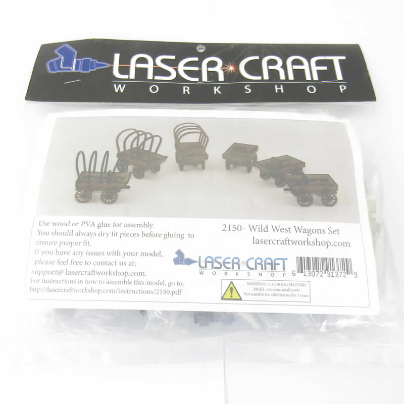 LCW2150 Old West Wagon Set 28mm MiniatureTerrain Laser Craft 2nd Image