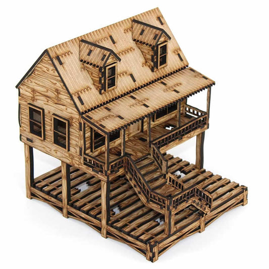 LCW2210 The High House Building 28mm Scale Miniature Terrain Laser Craft Main Image