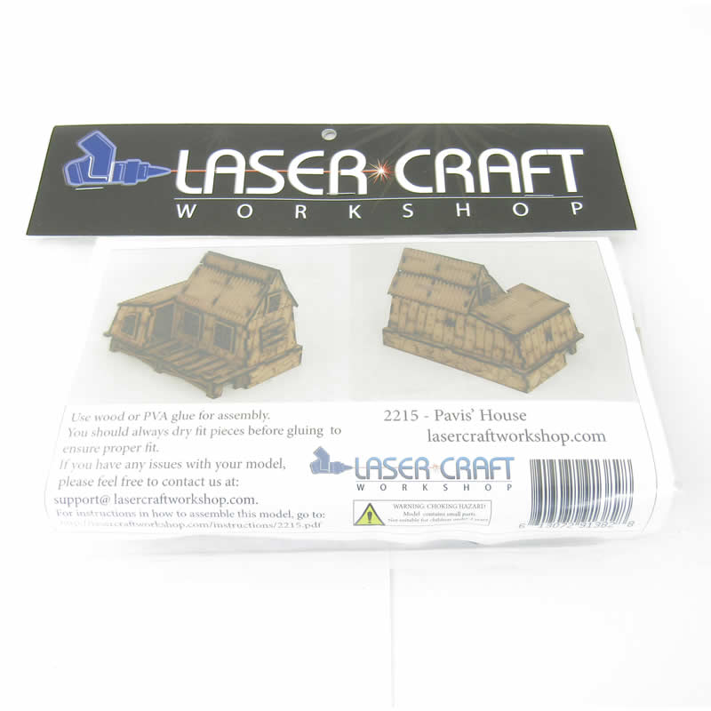 LCW2215 The Parvis House Building 28mm Scale Miniature Terrain Laser Craft 2nd Image