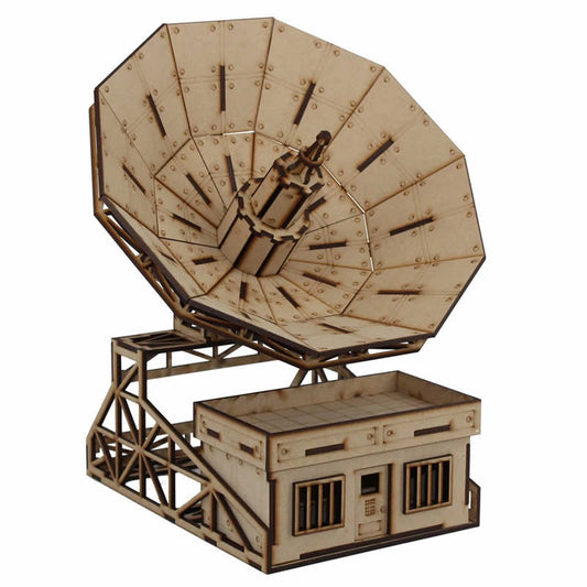 LCW2680 Heavy Industry Satellite Dish Building 28mm Scale Miniature Terrain Main Image
