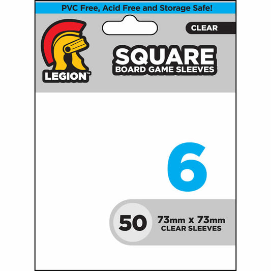 LGNBGSSQ6 Square Clear Boardgame Sleeves 73mm X 73mm Main Image
