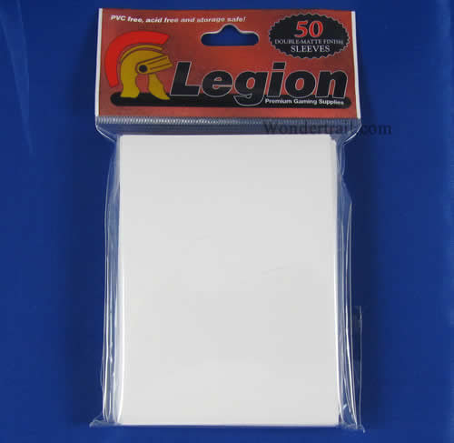 LGNWHIDMT White Double Matte Card Sleeves (50) Legion Supplies Main Image