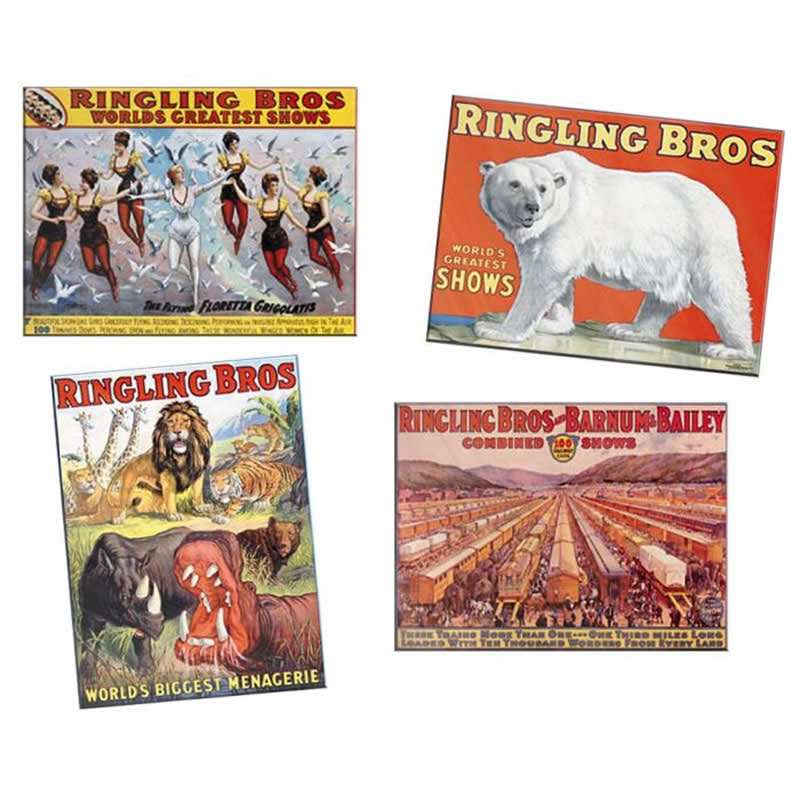 LNL22472 Ringling Brothers Barnum and Bailey Vintage Tin Sign Replicas Main Image