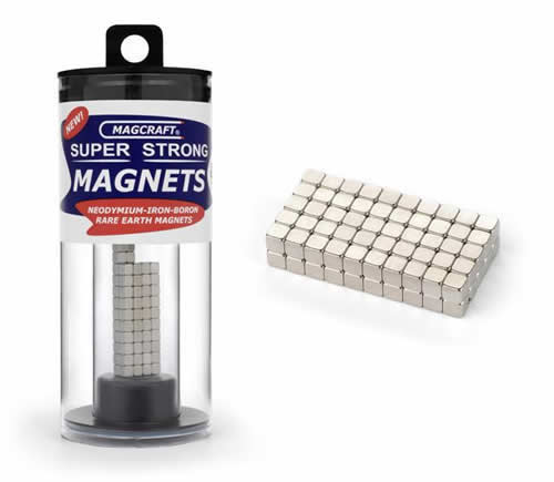 MACNSN0570 Rare Earth Cube Magnets 0.125in (3.175mm) 100 Count by Magcraft Main Image
