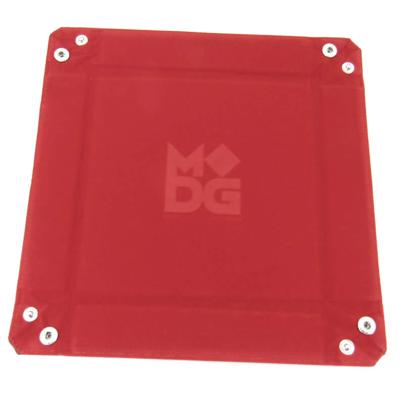 MET531 Red Velvet Folding Dice Tray 10 x 10 inch Metallic Dice Games 2nd Image