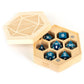 MET808 Maple Wood Hexagon Dice Case Holds 7 Dice Metallic Dice Games 3rd Image