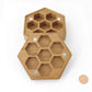 MET809 Cherry Wood Hexagon Dice Case Holds 7 Dice Metallic Dice Games 2nd Image