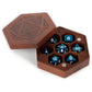 MET810 Purple Heart Wood Hexagon Dice Case Holds 7 Dice Metallic Dice Games 3rd Image