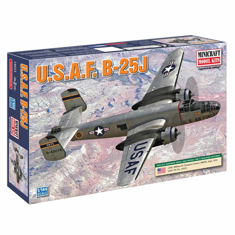 MIC14653 B-25J 1/144 Scale Plastic Model Kit Minicraft Main Image