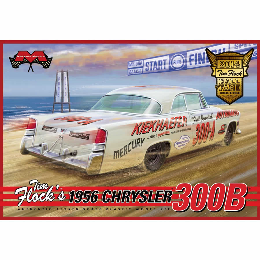 MOE1212 1956 Chrysler 300B Tim Flock 1/25 Scale Plastic Model Kit Mobius Main Image