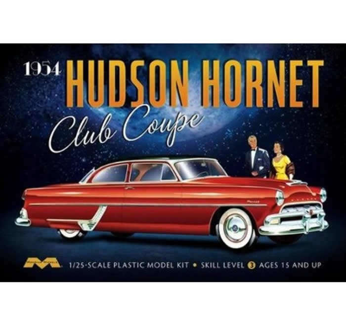 MOE1213 1954 Hudson Hornet Club Coupe 1/25 Scale Plastic Model Kit  Moebius Models Main Image