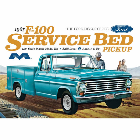 MOE1239 Ford F100 Service Bed Pickup 1/25 Scale Plastic Model Kit Moebius Main Image