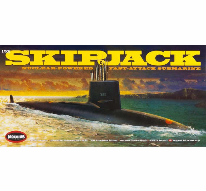 MOE1400 USS Skipjack Submarine 1/72 Scale Plastic Model Kit Moebius Main Image