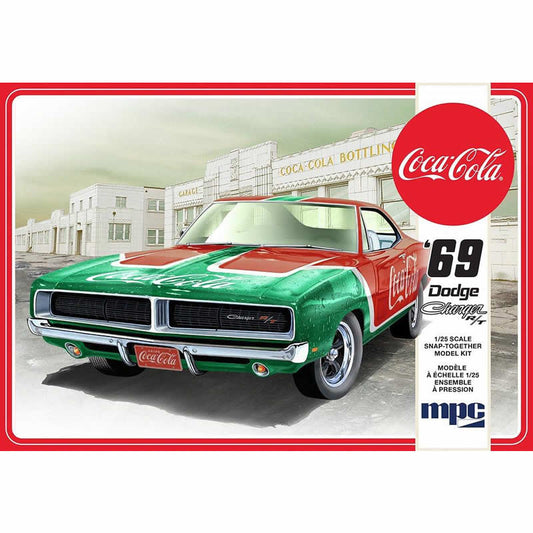 MPC91912 Dodge 1969 Charger with Coca Cola 1/25 Scale Plastic Model Kit MPC Main Image