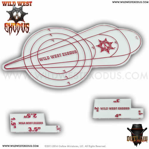 OLM021002 Template Set Wild West Exodus Miniatures Main Image