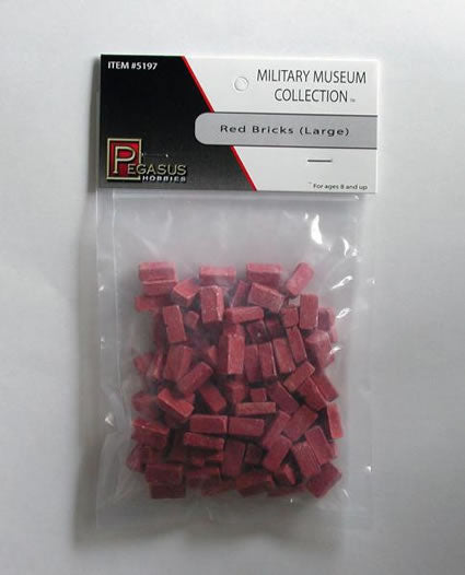 PEG5197 Red Bricks Large 28mm Miniature Terrain Pegasus Hobbies Main Image