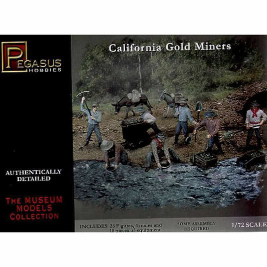 PEG7050 California Gold Miners 1/72 Scale Plastic Kit Pegasus Hobbies Main Image