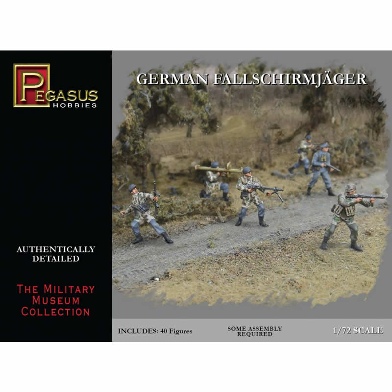 PEG7224 WWII German Fallschirmjaeger 1/72 Scale Plastic Model Kit Pegasus Main Image