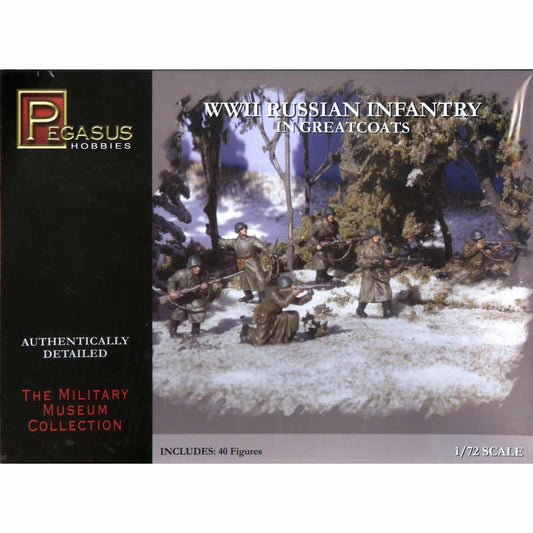 PEG7271 WWII Russian Infantry In Greatcoats 1/72 Scale Plastic Kit Pegasus Hobbies Main Image