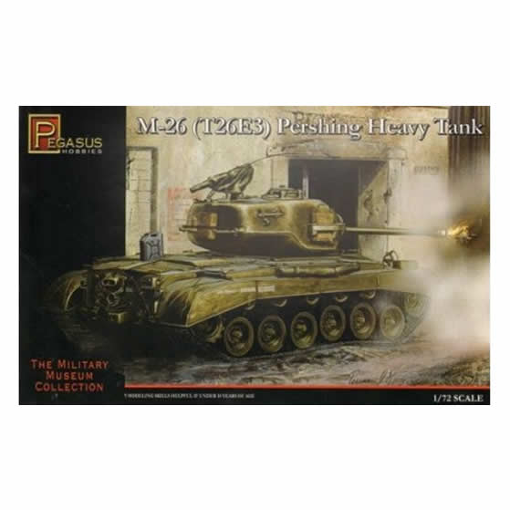 PEG7505 T26E3 Pershing Heavy Tank M 26 1/72 Scale Plastic Model Kit Pegasus Main Image