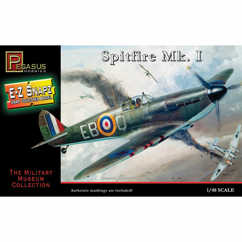 PEG8410 Spitfire MkI 1/48 Scale Plastic Model Kit Pegasus Hobbies Main Image