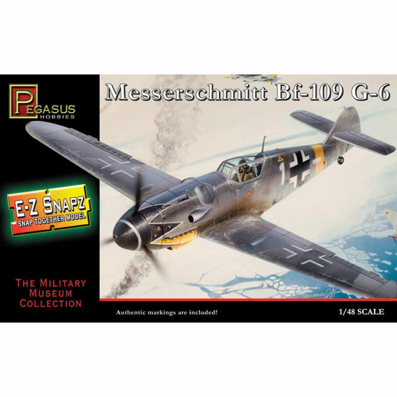 PEG8413 Messerschmitt BF109G6 1/48 Scale Plastic Model Kit Pegasus Hobbies Main Image