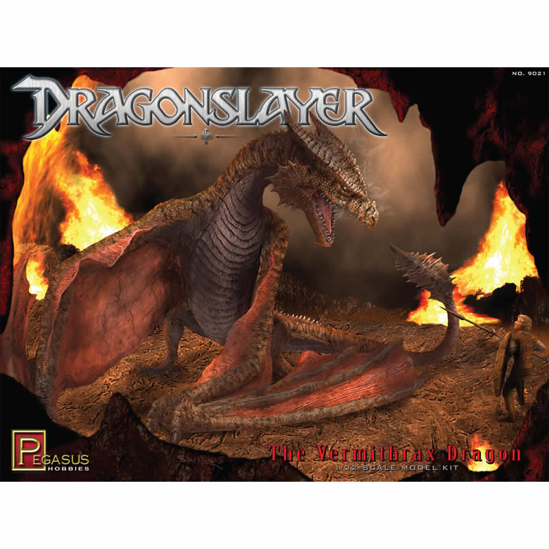 PEG9021 Dragonslayer Vermithrax Dragon 1/32 Scale Plastic Model Kit Pegasus Hobbies Main Image