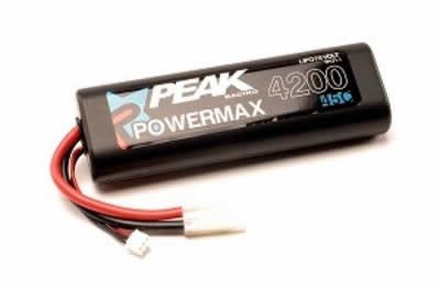 PKR00568 Peak Racing PowerMax Sport LiPo 4200Mah 7.4 Volt Tamiya Plug Main Image